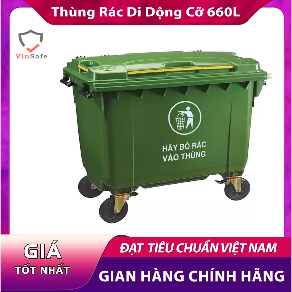 THÙNG RÁC NHỰA CÔNG CỘNG 660L