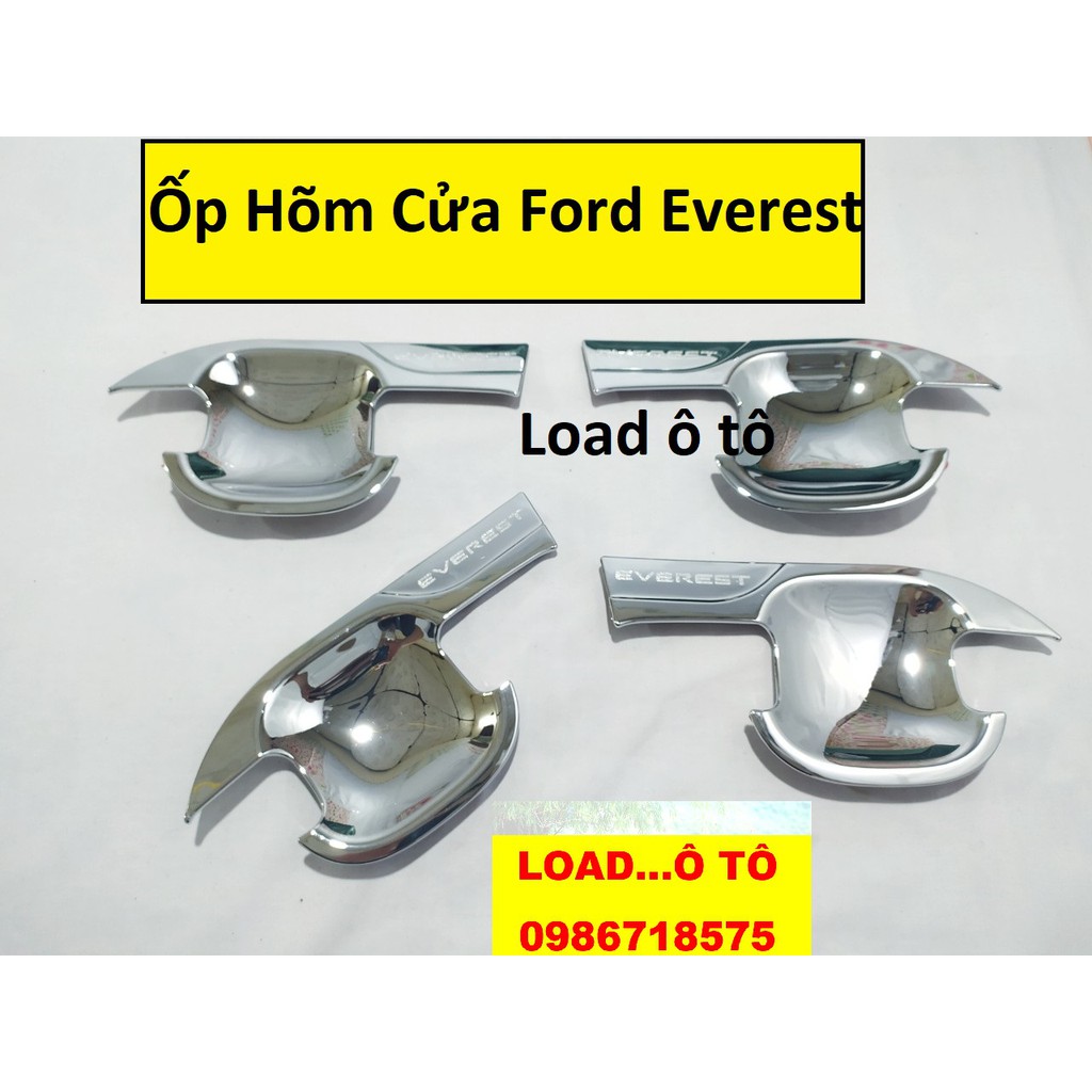 ỐP TAY NẮM + HÕM CỬA FORD EVEREST ĐỜI 2022-2018 NHỰA ABS MẠ CROM CAO CẤP