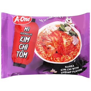 Thùng 30 gói Mì A-One kim chi tôm