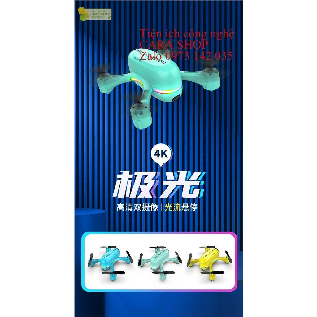 Máy bay Flycam UAV V6 máy bay mini Chụp ảnh trên không camera kép độ nét cao 4K, Đèn đầy màu sắc, định vị luồng ánh sáng