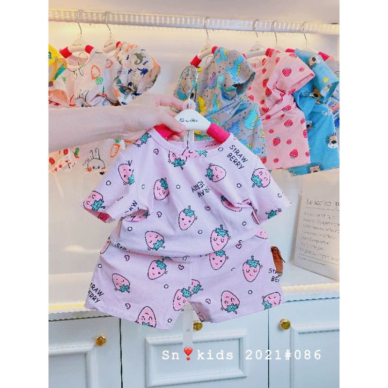 [Mã FADI5K245 giảm 5K đơn 0đ] BỘ COTTON CỘC TAY GIÃN 4 CHIỀU HỌA TIẾT CHO BÉ 8-20 KG.