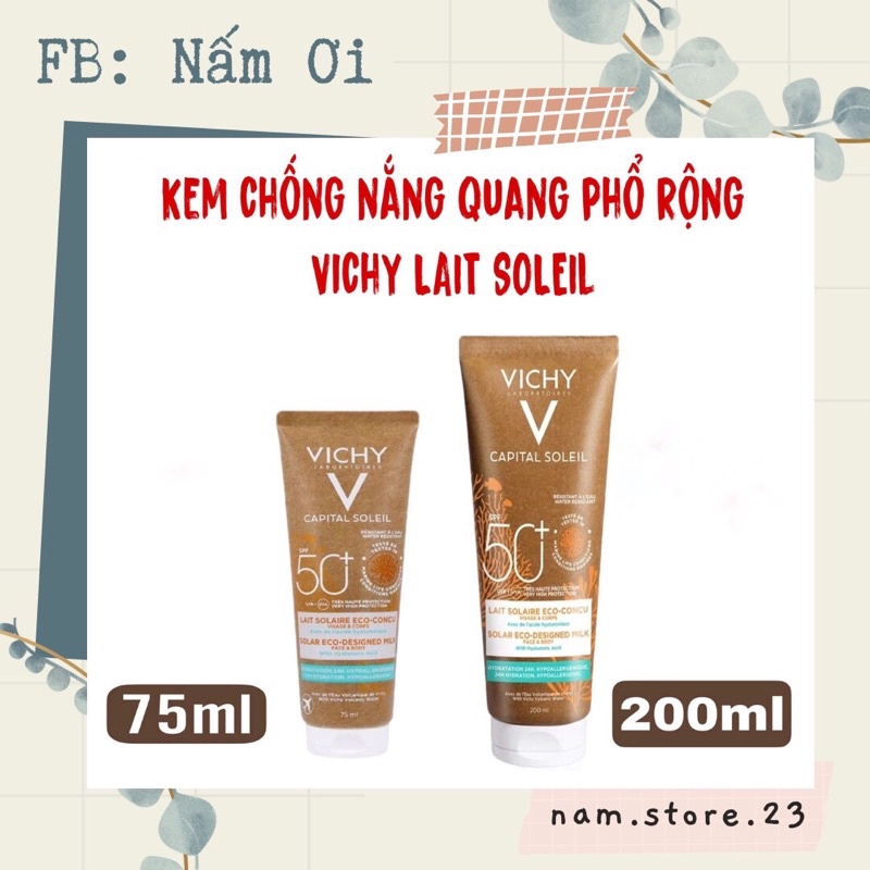 Kem chống nắng Vichy Capital Soleil SPF50+ vỏ giấy