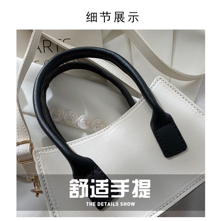 Túi Xách Đeo Vai Hình Vuông Cỡ Nhỏ Phối Dây Đeo Sợi Xích Thời Trang Cho Nữ