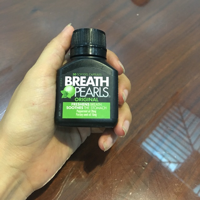 Viên kẹo ngậm thơm miệng Breath Pearls của Úc