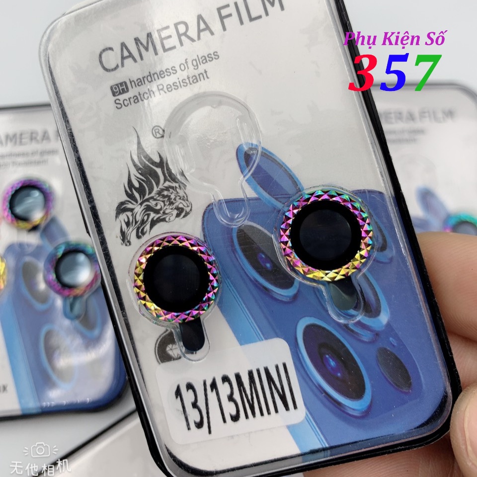 Dán bảo vệ camera viền TITAN Kim Cương 7 màu có hộp đủ dòng IP  - Hàng cao cấp
