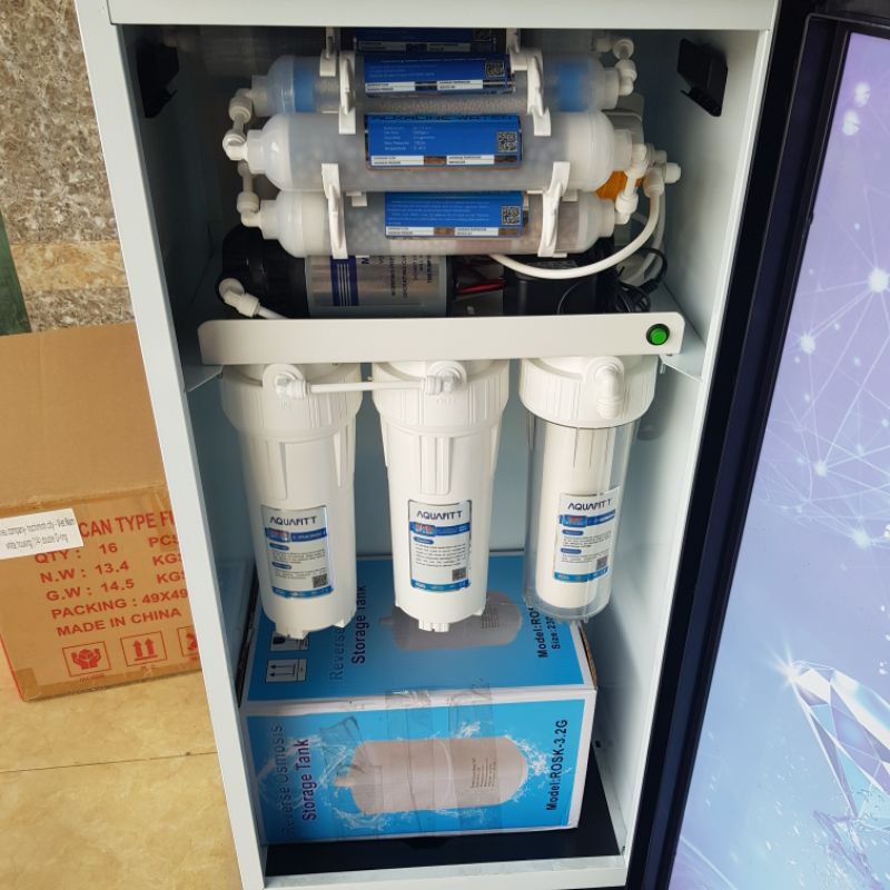 [Mã 157ELSALE hoàn 7% đơn 300K] Máy lọc nước RO Aquafit có tủ 6 - 10 lõi lọc