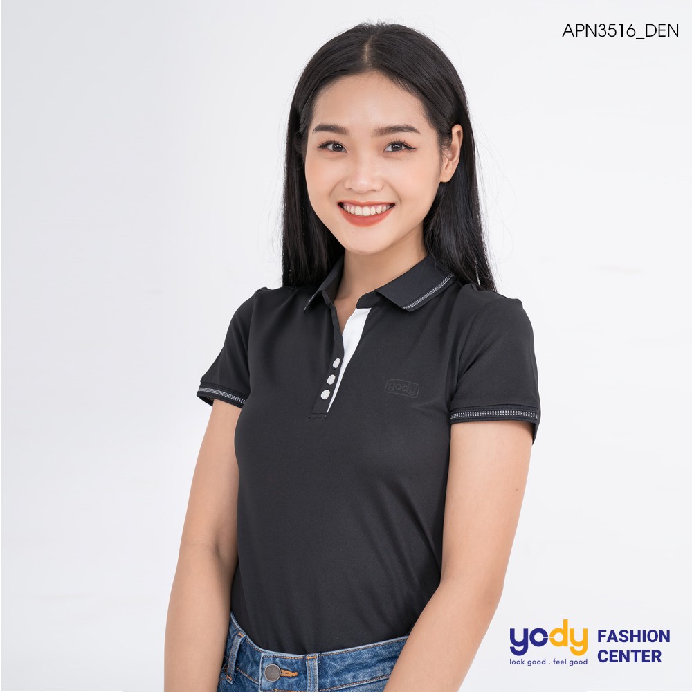 Áo thun nữ YODY áo phông polo cao cấp chất thun mềm kháng khuẩn yody fashion APN3516 | BigBuy360 - bigbuy360.vn