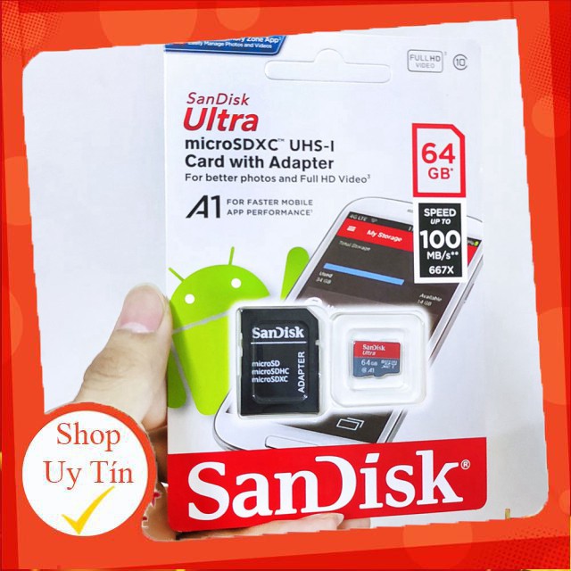 [SALEOFF] Thẻ Nhớ Sandick 64GB 100MB/s Chuẩn Class10 U1 A1 - Bảo Hành 12 Tháng - Shop Thế Giới Điện Máy ..