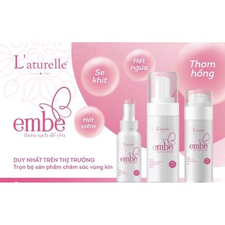 EMBE-Thơm sạch để yêu-Bộ dung dịch vệ sinh phụ nữ, xịt thơm, gel bôi hồng se khít