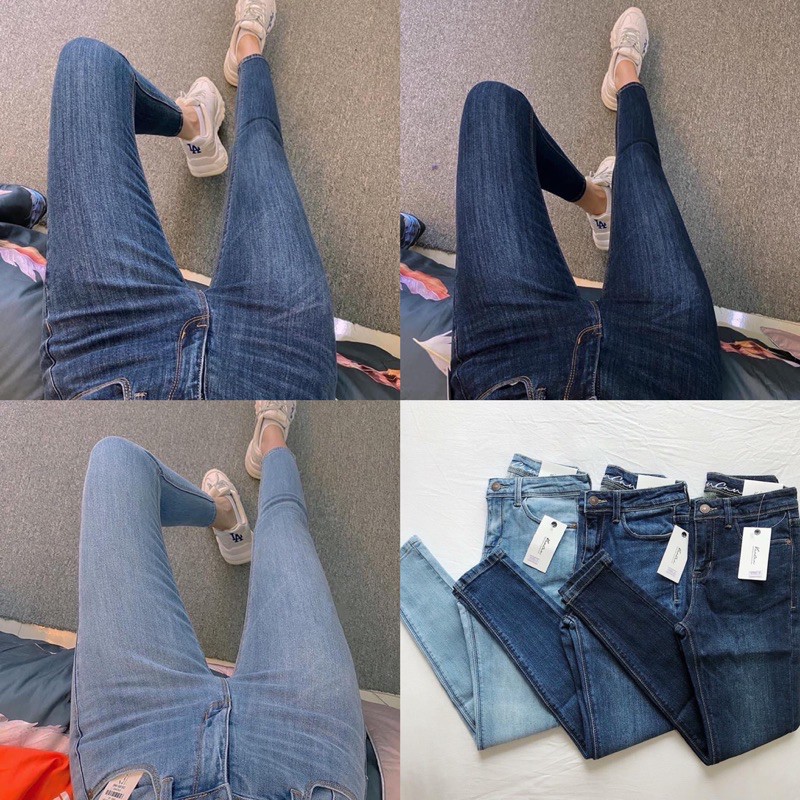 Quần Jeans Skinny 9 tấc trơn Kancan Xuất Xịn [ẢNH THẬT]