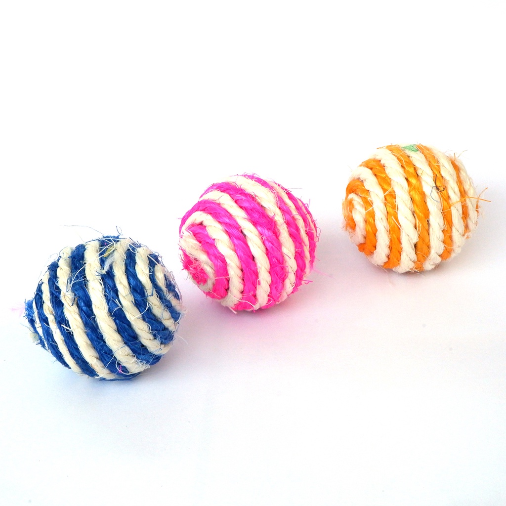 Đồ chơi cho mèo bóng thừng banh dây cuộn lapeta