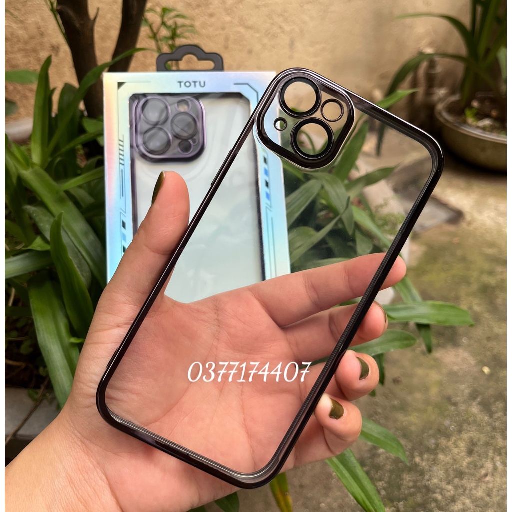 Ốp lưng TOTU viền màu cho iPhone 14, 14 Pro, 14 Plus, 14 Pro Max bảo vệ cụm và mắt Camera siêu đẹp