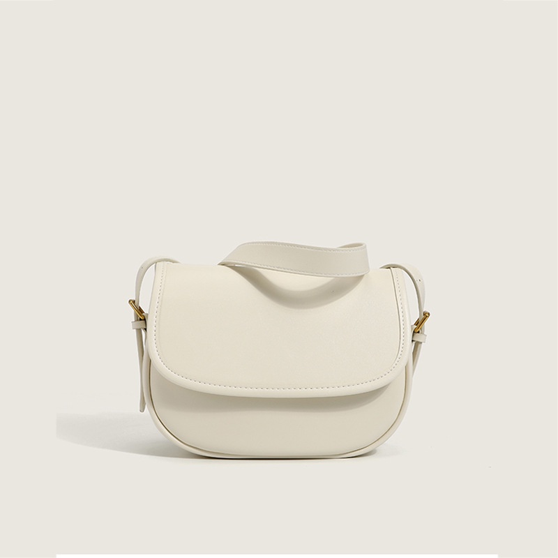 Túi Đeo Vai Hình Yên Ngựa Màu Trơn Phong Cách Retro Thời Trang Mới