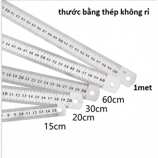 Thước đo, thước Kẻ thép không rỉ nhiều size