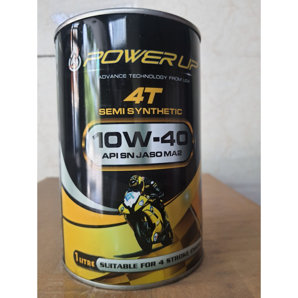 NHỚT POWER UP SEMI SYNTHETIC 4T 10W40 DÀNH CHO XE SỐ 1L