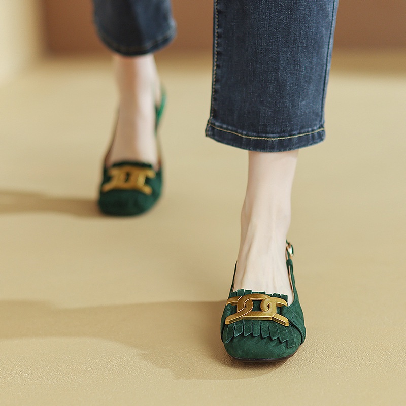 Giày IELGY đế thấp mũi vuông mềm mại thời trang cho nữ