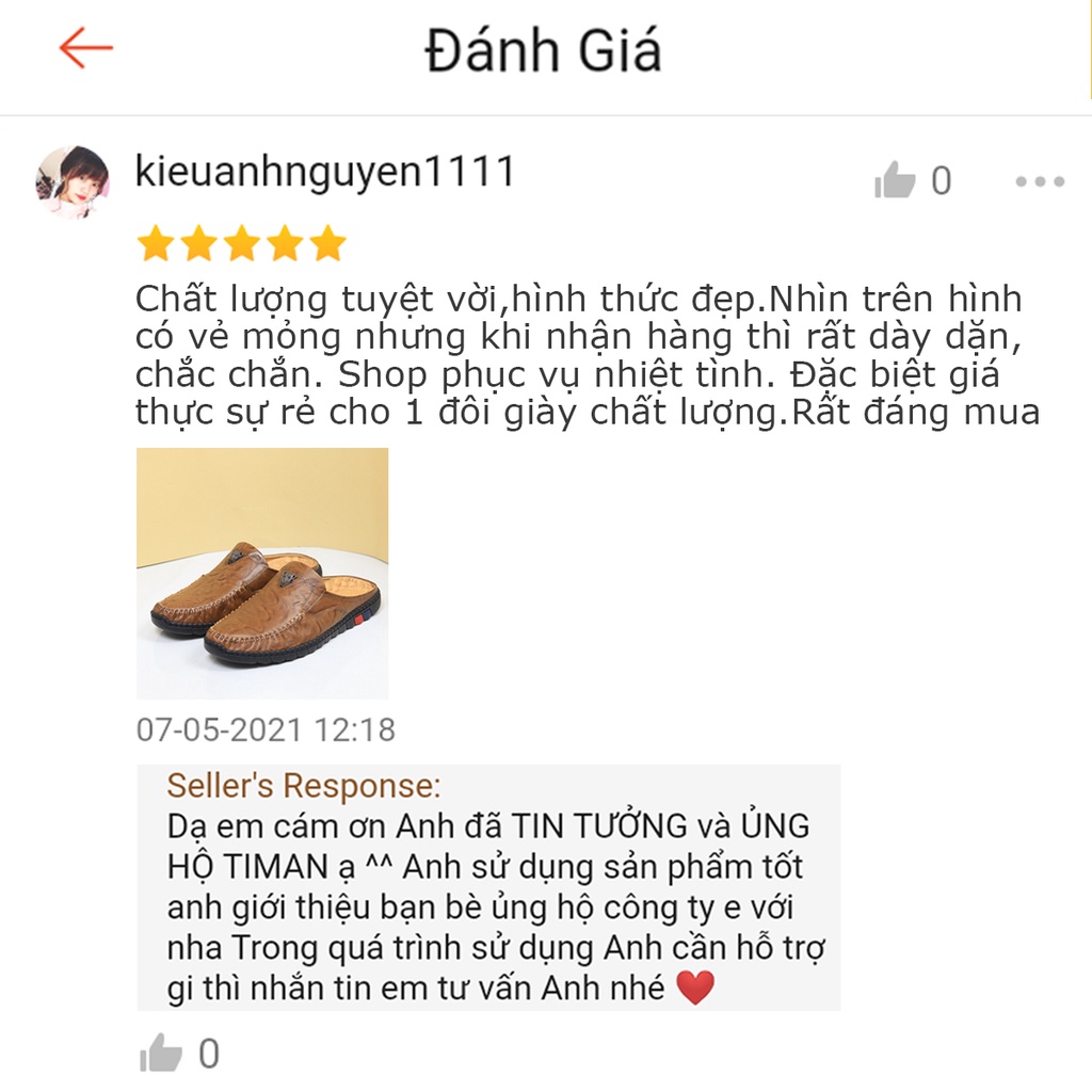 Dép nam chất liệu da đẹp quai ngang kiểu quai hậu đế bánh mì thiết kế xỏ ngón tông cao cấp bảo hành 5 năm Nk12 TIMAN
