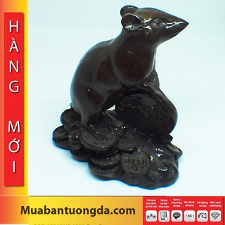 Tượng Con Giáp Chuột Đại Màu Giả Gỗ