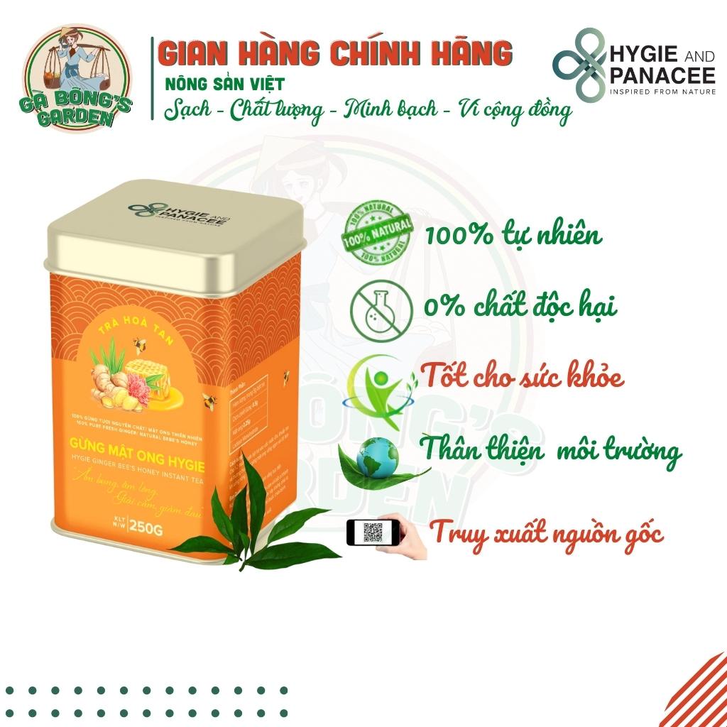 Trà Gừng Mật Ong Tăng Đề Kháng Giảm Ho Phòng Cảm Cúm  Hygie&amp;Panacee Hộp 250g