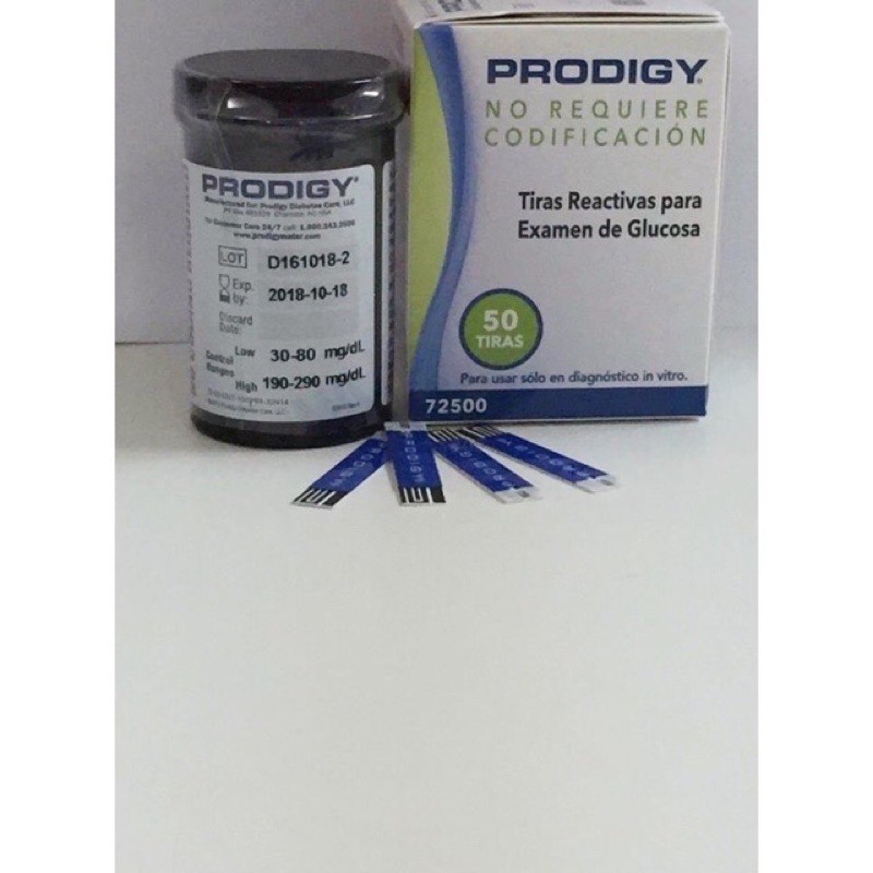 Que thử đường huyết Prodigy lọ 50 test