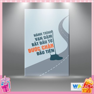 Tranh văn phòng |Tranh tạo động lực “Hành trình vạn dặm bắt đầu từ bước chân đầu tiên”-W105