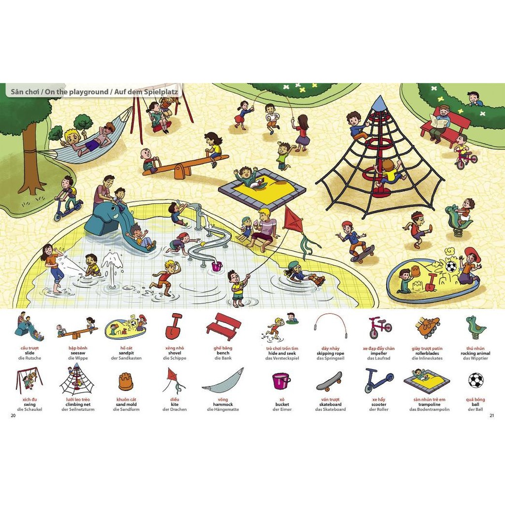 Sách - Từ Điển Việt-Anh-Đức Bằng Tranh: Thế Giới Quanh Em - My Little World - Meine Kleine Welt - Bìa cứng - Đông A  - D