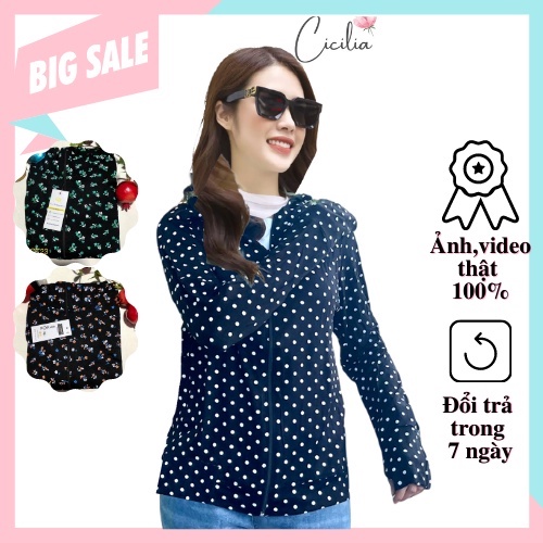 Áo Chống Nắng Nữ Cao Cấp Đẹp Thun Lạnh Cicilia Co Giãn 4 chiều Thời Trang Bigsize Thoáng Mát