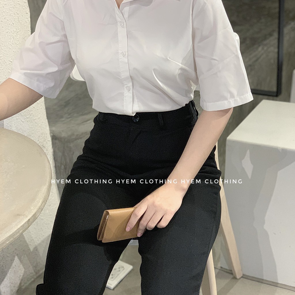 [Mã FATHANG5 giảm 10K đơn 50K] Áo Sơ Mi Trắng Tay Dài, Tay Ngắn Đi Học Đi Làm Công Sở Màu Trắng Style Hàn Quốc Soái Tỉ | BigBuy360 - bigbuy360.vn