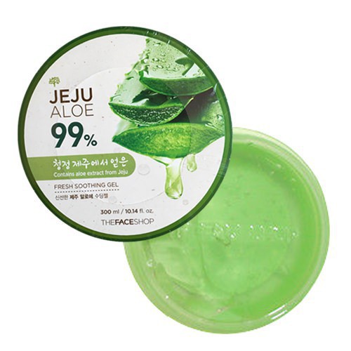 Gel Dưỡng Ẩm Da Chiết Xuất Lô Hội The Face Shop Jeju Aloe 99% Soothing Gel 300ml