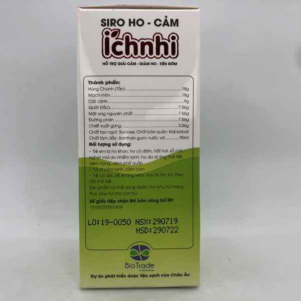 Siro ho cảm Ích Nhi hỗ trợ giải cảm, giảm ho, tiêu đờm, giảm sổ mũi, phòng cảm lạnh cho bé - EZ Pharmacy