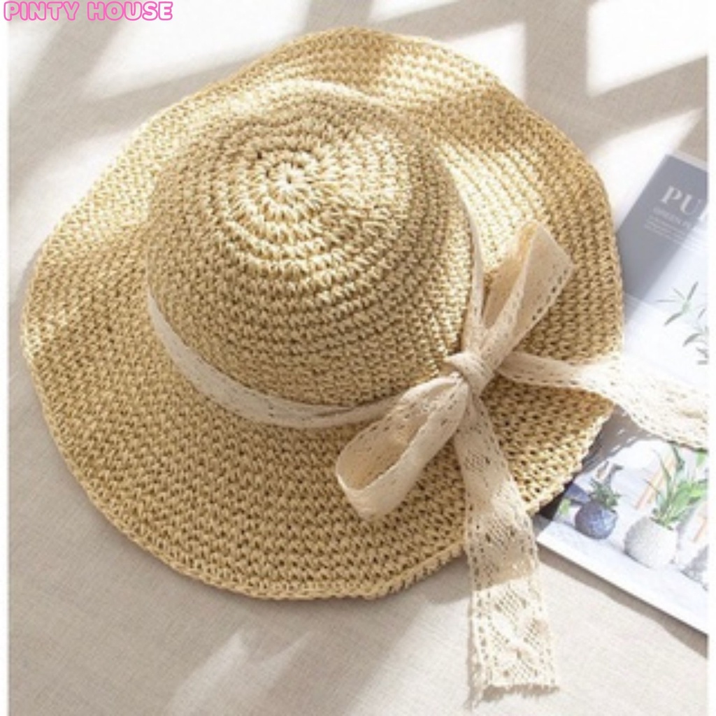 Mũ đi biển ,Nón phớt vành rộng làm cao cấp làm từ cói