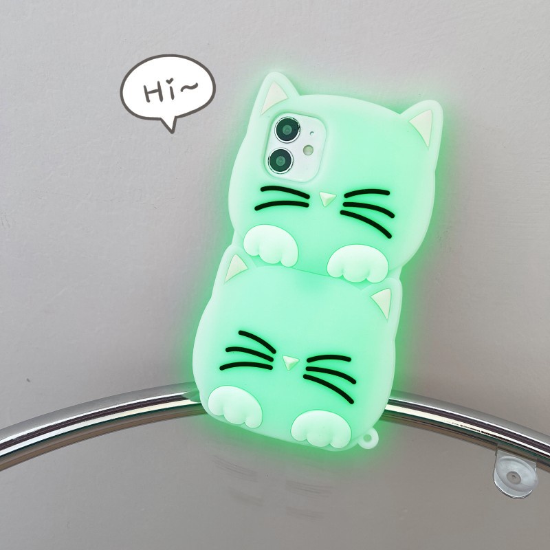 Ốp Điện Thoại Silicon Mềm Hình Mèo 3D Dễ Thương Cho OPPO A54/55/92/52/72/12E/5S/3S F9 A15 A15s A31 A53 A5 A9 2020 F5 A57 A39 R15Pro
