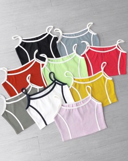 (có bán sỉ,ảnh thật,hoả tốc)🍓ÁO_CROPTOP_2_DÂY_VIỀN🍍