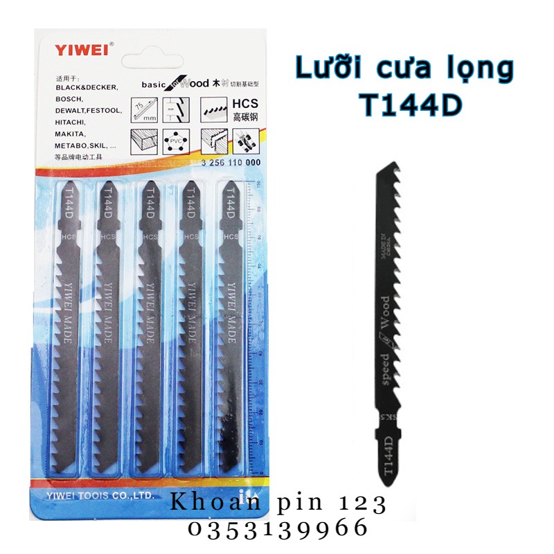 Lưỡi cưa lọng gỗ T144D chất liệu Thép carbon (lẻ 1 chiếc)