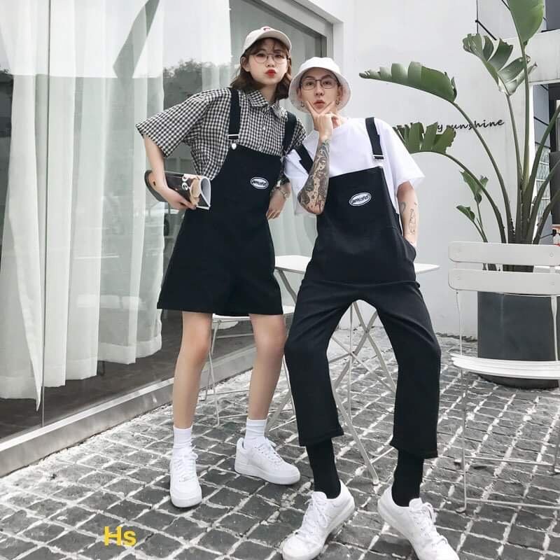 set yếm kaki, đồ bộ đôi, yếm form rộng unisex - Teenstore.365