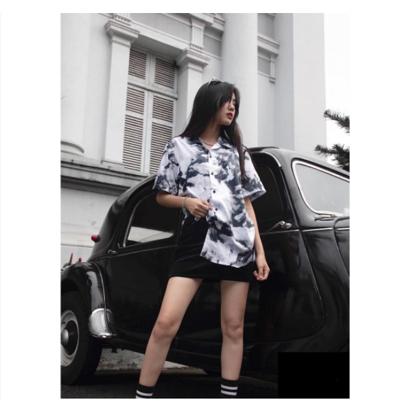 Sơmi Vân Mây Cloud Fulltag Mende nam nữ - Tay Ngắn [ Form UNISEX ] - A10