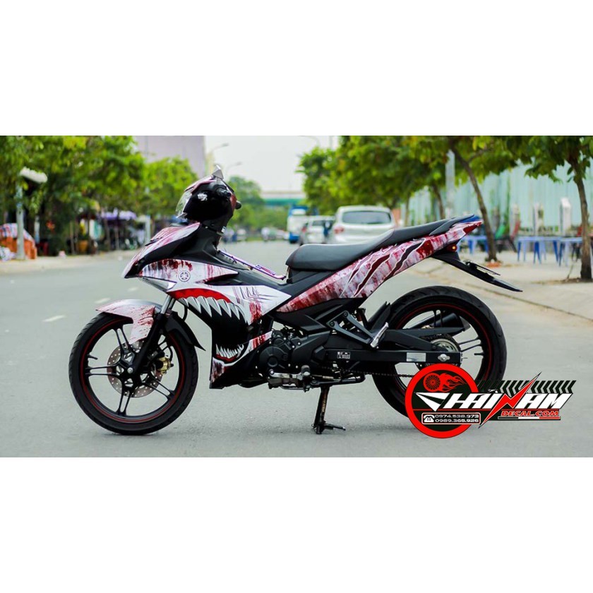 Tem nhám cá mập sắt gỉ cho Exciter 150cc
