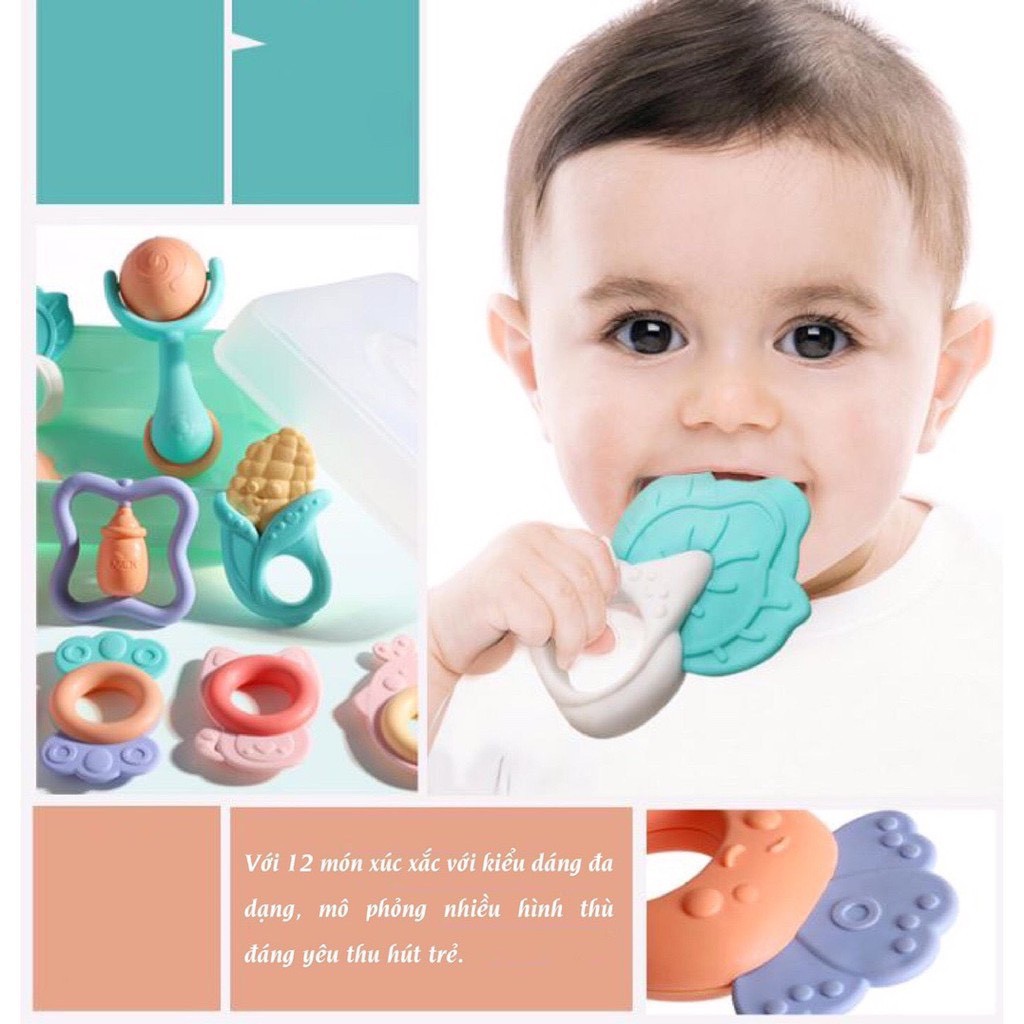 SET 10 MÓN XÚC XẮC GẶM NƯỚU BABYHOP CÓ HỘP ĐỰNG