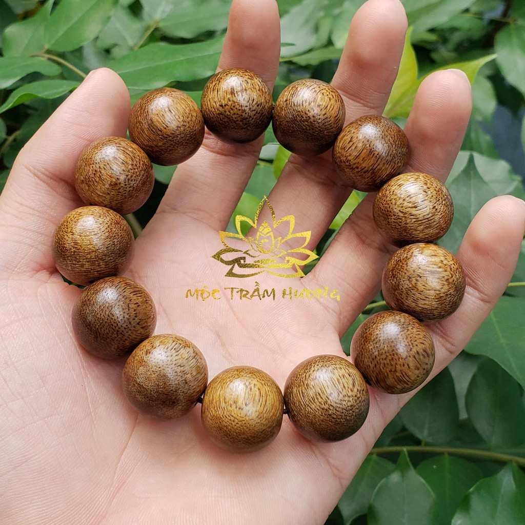 Vòng Tay Trầm Hương MTH JEWELRY Hạt Tròn Đơn Size 18mm (Nam) | Mộc Trầm Hương