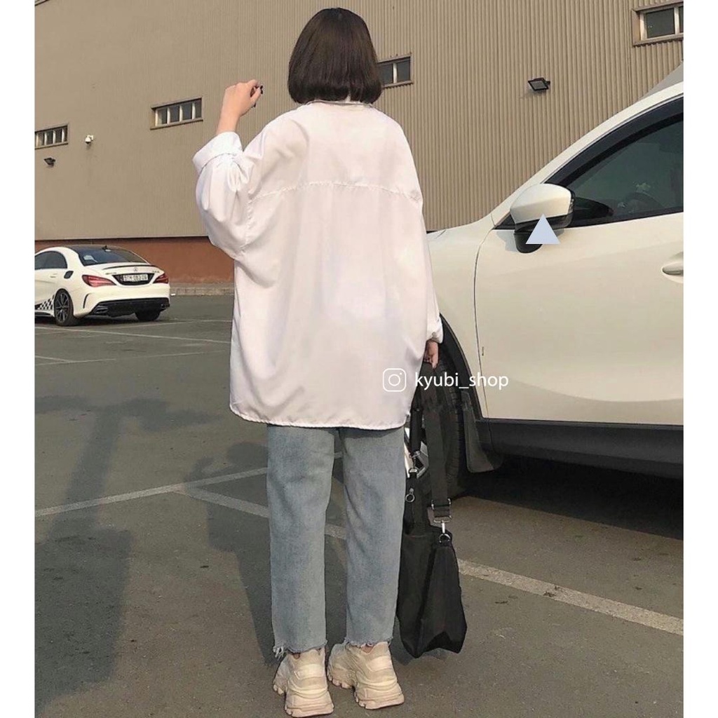 Quần jean baggy nữ ulzzang Kyubi lưng cao cắt lai tua rách cá tính [Có Bigsize]- Baggy jean Kyubi JUN3