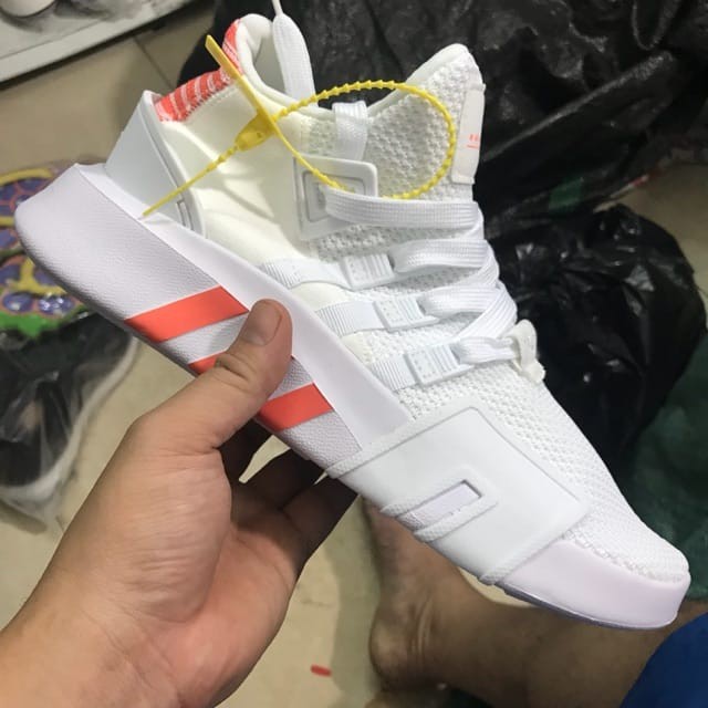 Giày EQT BASK ADV 2018 ( trắng sọc cam)