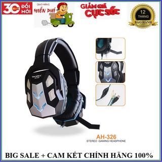 Tai nghe Gaming Soundmax AH326 màu đen bạc, có mic - Sắc sảo từng chất âm