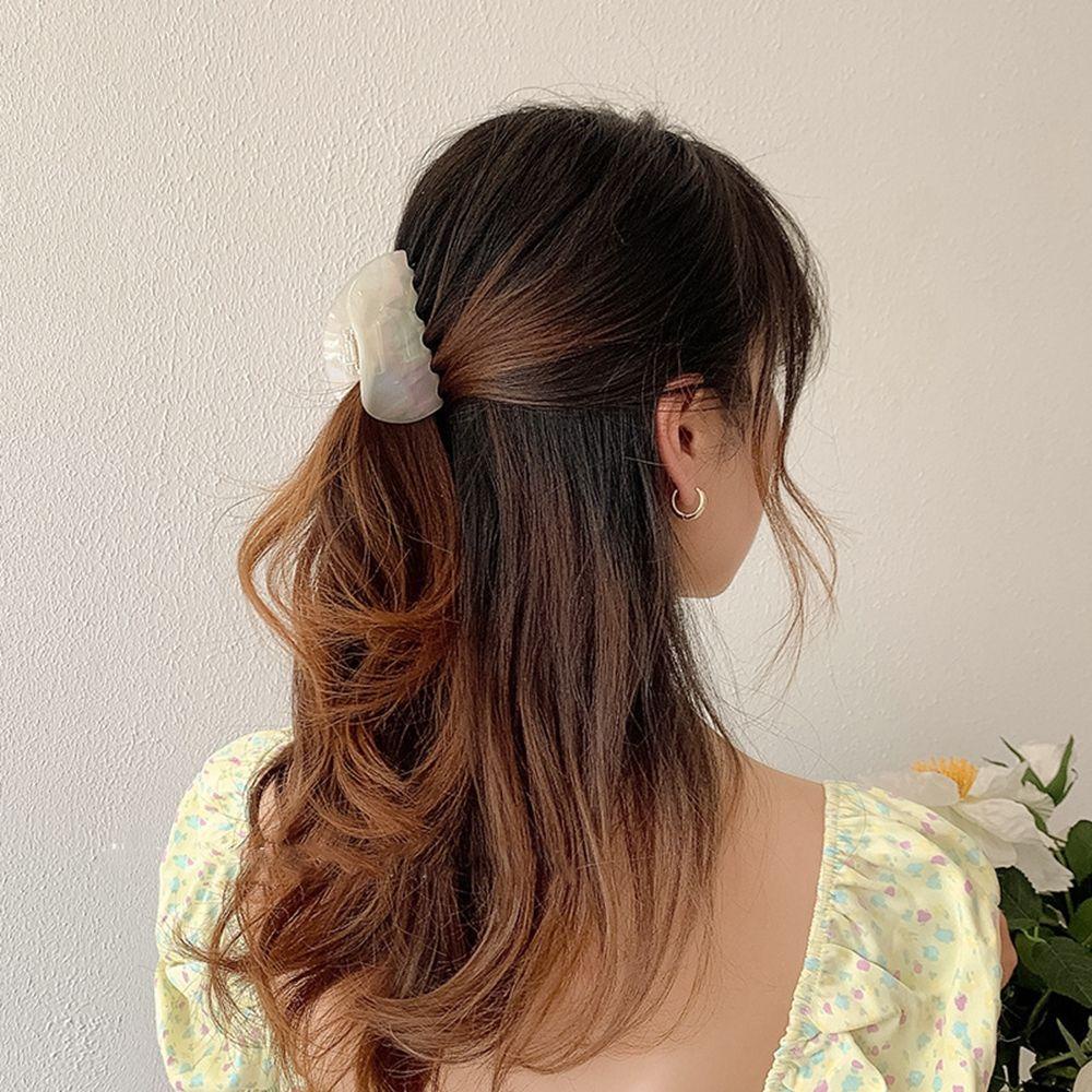 Kẹp Tóc Họa Tiết Vân Đá Cẩm Thạch Đơn Giản Phong Cách Vintage