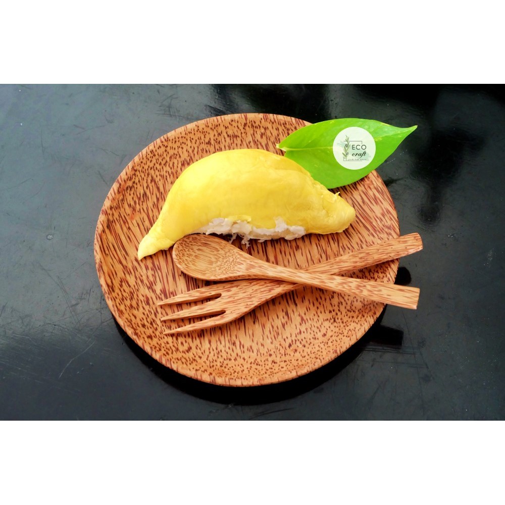 Dĩa tròn gỗ dừa ECO CRAFT