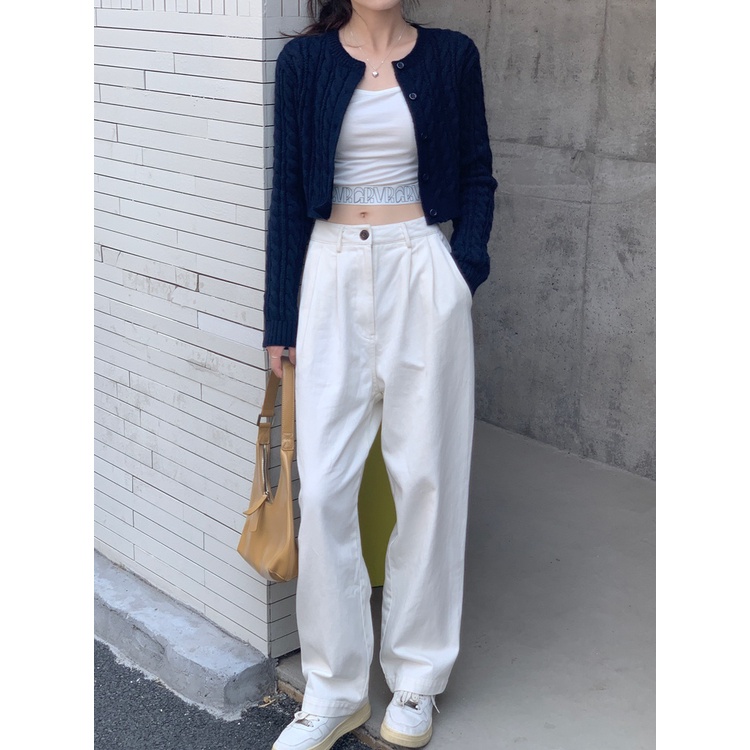 Áo Khoác cardigan Dệt Kim Tay Dài Phong Cách Mới 55566