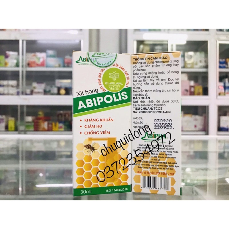XỊT HỌNG KEO ONG ABIPOLIS Sát khuẩn cổ họng giảm ho giảm đau họng | Thế Giới Skin Care
