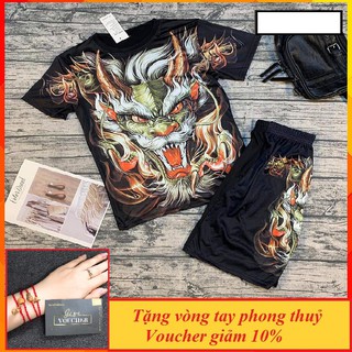 [Mã FASHIONT4MA2 giảm 10K đơn 50K] XẢ HÀNG Bộ Đồ Nam - Bộ Thun Nam Thời Trang Hè In Hình Đầu Rồng - ShopMens - BN131
