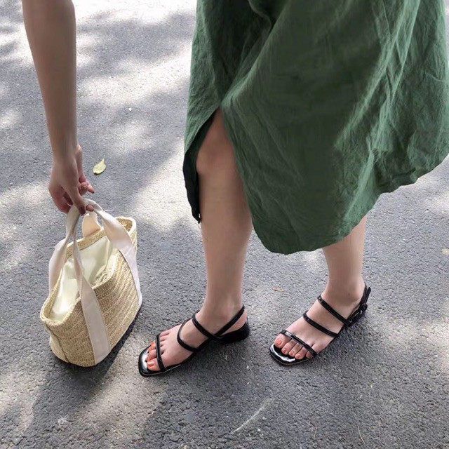 (H1299)Sandal 3 dây ngang sang chảnh