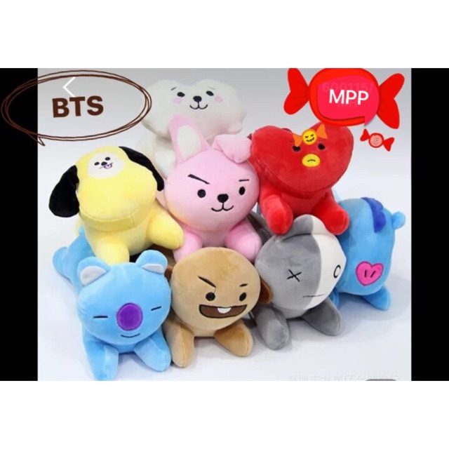 Gấu bông ví bút BT21 ,BTS chất liệu mềm ruột bông hàn quốc