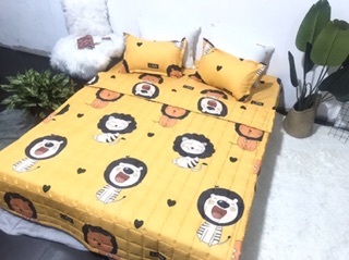Bộ 5 món hè cotton poly mẫu Sử Tử Vàng